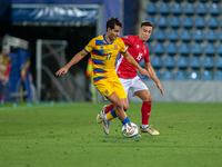 Joan Cervos of Andorra is in action during the UEFA Nations League 2024 - League phase - Matchday 2 match between Andorra and Malta at Estad...