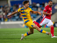 Albert Rosas of Andorra is in action during the UEFA Nations League 2024 - League phase - Matchday 2 match between Andorra and Malta at Esta...