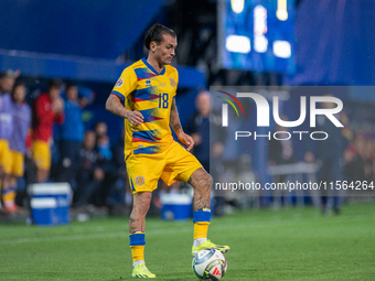 Jesus Rubio of Andorra is in action during the UEFA Nations League 2024 - League phase - Matchday 2 match between Andorra and Malta at Estad...