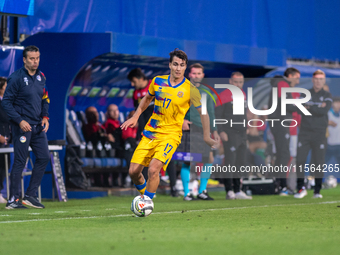 Joan Cervos of Andorra is in action during the UEFA Nations League 2024 - League phase - Matchday 2 match between Andorra and Malta at Estad...