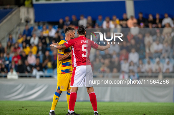 Players are in action during the UEFA Nations League 2024 - League phase - Matchday 2 match between Andorra and Malta at Estadi Nacional d'A...