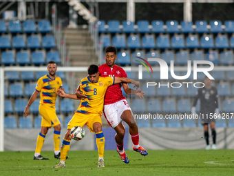 Eric Vales of Andorra is in action during the UEFA Nations League 2024 - League phase - Matchday 2 match between Andorra and Malta at Estadi...