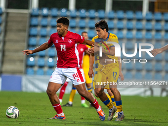 Kyrian Nwoko of Malta is in action during the UEFA Nations League 2024 - League phase - Matchday 2 match between Andorra and Malta at Estadi...