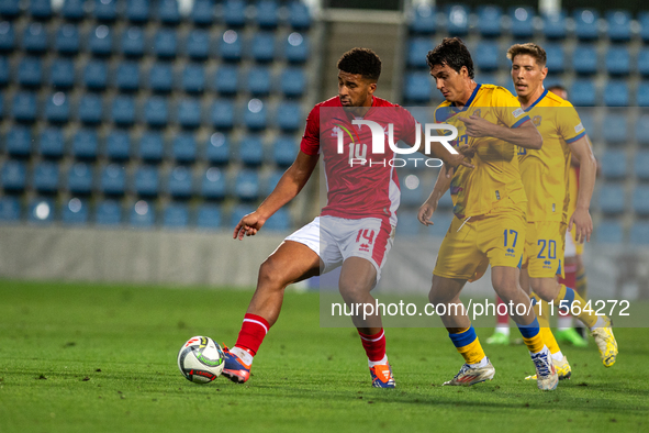 Kyrian Nwoko of Malta is in action during the UEFA Nations League 2024 - League phase - Matchday 2 match between Andorra and Malta at Estadi...