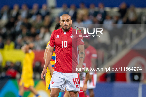 Teddy Teuma of Malta is in action during the UEFA Nations League 2024 - League phase - Matchday 2 match between Andorra and Malta at Estadi...