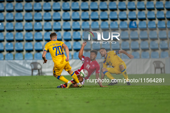 Players are in action during the UEFA Nations League 2024 - League phase - Matchday 2 match between Andorra and Malta at Estadi Nacional d'A...