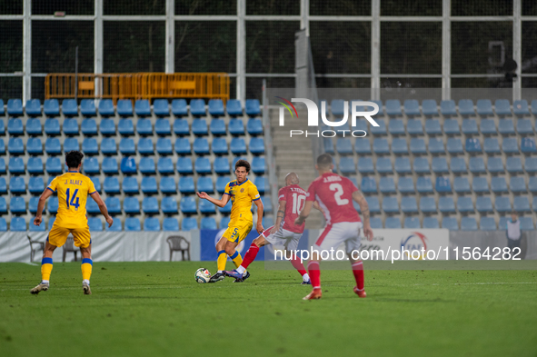 Players are in action during the UEFA Nations League 2024 - League phase - Matchday 2 match between Andorra and Malta at Estadi Nacional d'A...