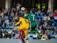 Ricard Fernandez of Andorra and Henry Bonello of Malta are in action during the UEFA Nations League 2024 - League phase - Matchday 2 match b...