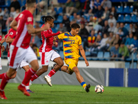 Ian Olivera of Andorra is in action during the UEFA Nations League 2024 - League phase - Matchday 2 match between Andorra and Malta at Estad...