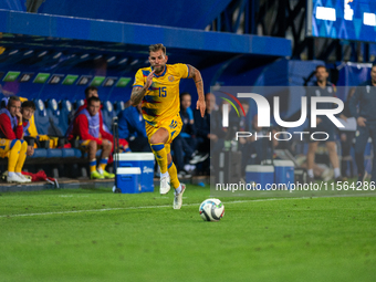 Moises San Nicolas of Andorra is in action during the UEFA Nations League 2024 - League phase - Matchday 2 match between Andorra and Malta a...