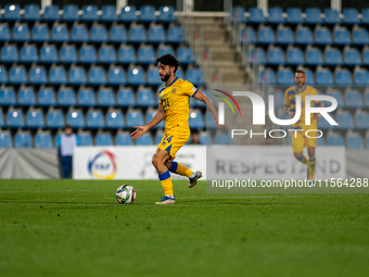 Jordi Alaez of Andorra is in action during the UEFA Nations League 2024 - League phase - Matchday 2 match between Andorra and Malta at Estad...