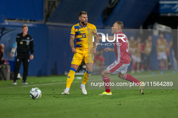 Moises San Nicolas of Andorra is in action during the UEFA Nations League 2024 - League phase - Matchday 2 match between Andorra and Malta a...