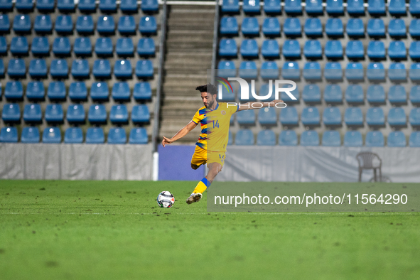 Jordi Alaez of Andorra is in action during the UEFA Nations League 2024 - League phase - Matchday 2 match between Andorra and Malta at Estad...