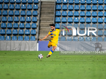 Jordi Alaez of Andorra is in action during the UEFA Nations League 2024 - League phase - Matchday 2 match between Andorra and Malta at Estad...