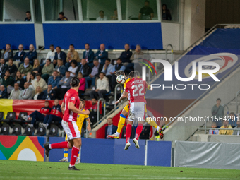 Players are in action during the UEFA Nations League 2024 - League phase - Matchday 2 match between Andorra and Malta at Estadi Nacional d'A...