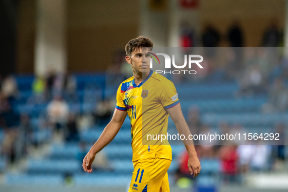 Albert Rosas of Andorra is in action during the UEFA Nations League 2024 - League phase - Matchday 2 match between Andorra and Malta at Esta...