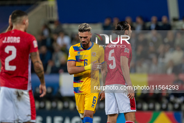 Eric Vales of Andorra is in action during the UEFA Nations League 2024 - League phase - Matchday 2 match between Andorra and Malta at Estadi...