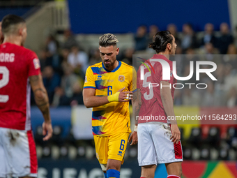 Eric Vales of Andorra is in action during the UEFA Nations League 2024 - League phase - Matchday 2 match between Andorra and Malta at Estadi...