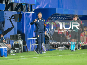 Koldo Alvarez, coach of Andorra, looks on during the UEFA Nations League 2024 - League phase - Matchday 2 match between Andorra and Malta at...