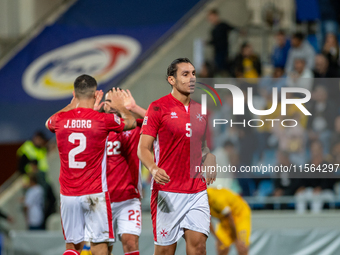 Malta players after the UEFA Nations League 2024 - League phase - Matchday 2 match between Andorra and Malta at Estadi Nacional d'Andorra in...