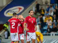 Malta players after the UEFA Nations League 2024 - League phase - Matchday 2 match between Andorra and Malta at Estadi Nacional d'Andorra in...