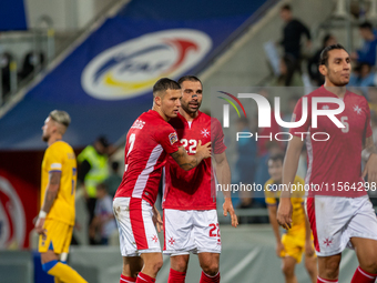 Malta players after the UEFA Nations League 2024 - League phase - Matchday 2 match between Andorra and Malta at Estadi Nacional d'Andorra in...