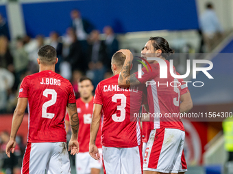 Malta players after the UEFA Nations League 2024 - League phase - Matchday 2 match between Andorra and Malta at Estadi Nacional d'Andorra in...