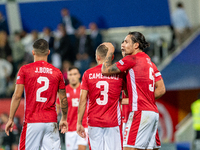 Malta players after the UEFA Nations League 2024 - League phase - Matchday 2 match between Andorra and Malta at Estadi Nacional d'Andorra in...