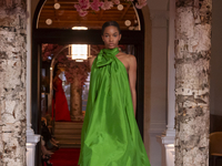 A model walks the runway at the Nardos show during September 2024 New York Fashion Week at Daniel in New York, New York, USA, on September 9...