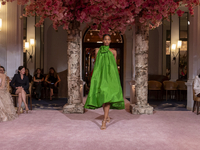 A model walks the runway at the Nardos show during September 2024 New York Fashion Week at Daniel in New York, New York, USA, on September 9...