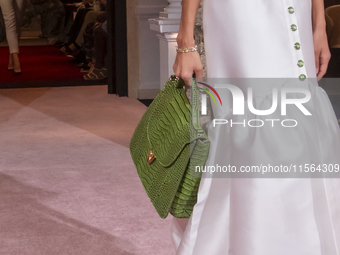 A model walks the runway at the Nardos show during September 2024 New York Fashion Week at Daniel in New York, New York, USA, on September 9...