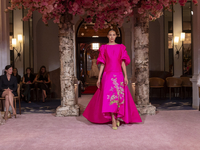 A model walks the runway at the Nardos show during September 2024 New York Fashion Week at Daniel in New York, New York, USA, on September 9...