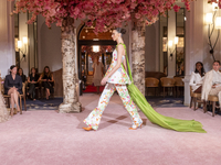 A model walks the runway at the Nardos show during September 2024 New York Fashion Week at Daniel in New York, New York, USA, on September 9...