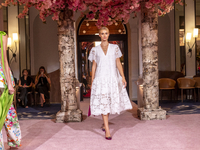 A model walks the runway at the Nardos show during September 2024 New York Fashion Week at Daniel in New York, New York, USA, on September 9...