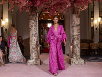 A model walks the runway at the Nardos show during September 2024 New York Fashion Week at Daniel in New York, New York, USA, on September 9...