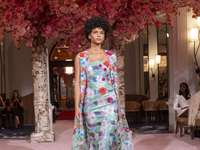 A model walks the runway at the Nardos show during September 2024 New York Fashion Week at Daniel in New York, New York, USA, on September 9...