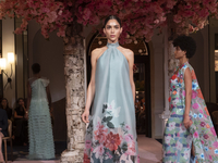 A model walks the runway at the Nardos show during September 2024 New York Fashion Week at Daniel in New York, New York, USA, on September 9...