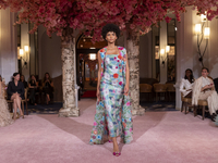 A model walks the runway at the Nardos show during September 2024 New York Fashion Week at Daniel in New York, New York, USA, on September 9...