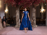 A model walks the runway at the Nardos show during September 2024 New York Fashion Week at Daniel in New York, New York, USA, on September 9...