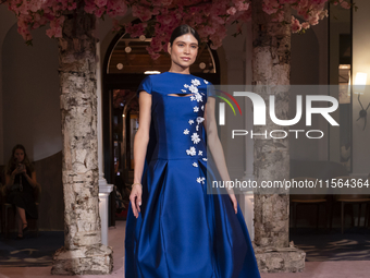 A model walks the runway at the Nardos show during September 2024 New York Fashion Week at Daniel in New York, New York, USA, on September 9...