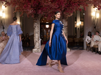 A model walks the runway at the Nardos show during September 2024 New York Fashion Week at Daniel in New York, New York, USA, on September 9...