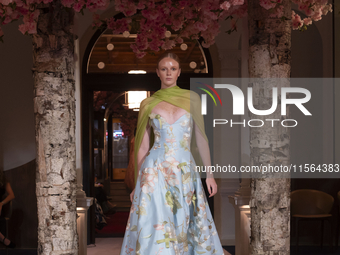 A model walks the runway at the Nardos show during September 2024 New York Fashion Week at Daniel in New York, New York, USA, on September 9...