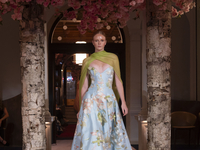 A model walks the runway at the Nardos show during September 2024 New York Fashion Week at Daniel in New York, New York, USA, on September 9...