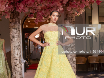 A model walks the runway at the Nardos show during September 2024 New York Fashion Week at Daniel in New York, New York, USA, on September 9...