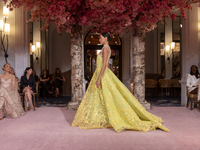 A model walks the runway at the Nardos show during September 2024 New York Fashion Week at Daniel in New York, New York, USA, on September 9...