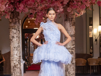 A model walks the runway at the Nardos show during September 2024 New York Fashion Week at Daniel in New York, New York, USA, on September 9...