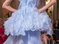 A model walks the runway at the Nardos show during September 2024 New York Fashion Week at Daniel in New York, New York, USA, on September 9...