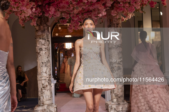 Models walk the runway finale at the Nardos show during September 2024 New York Fashion Week at Daniel on September 09, 2024, in New York, N...