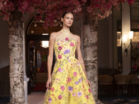 A model walks the runway at the Nardos show during September 2024 New York Fashion Week at Daniel in New York, New York, USA, on September 9...