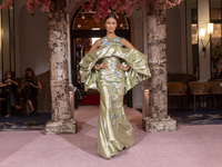 A model walks the runway at the Nardos show during September 2024 New York Fashion Week at Daniel in New York, New York, USA, on September 9...